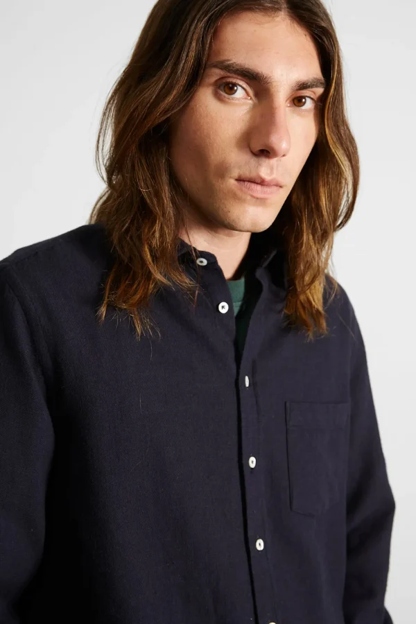 Fashion Edmmond Studios Adam Shirt Plain Navy