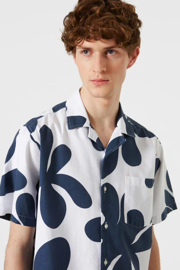 Best Edmmond Studios Alice Short Sleeve Shirt Printed Navy