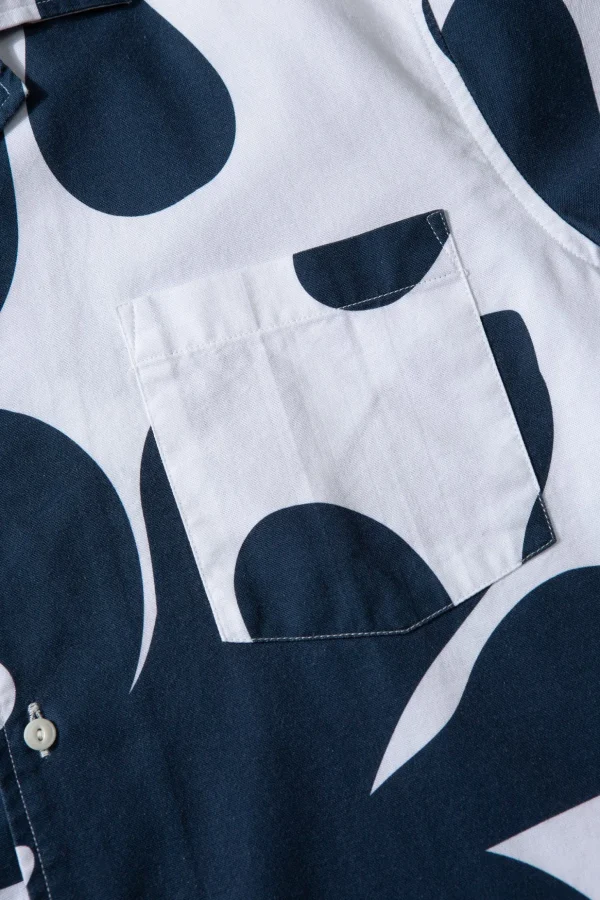 Best Edmmond Studios Alice Short Sleeve Shirt Printed Navy