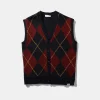 Online Edmmond Studios Argyle Vest Plain Navy