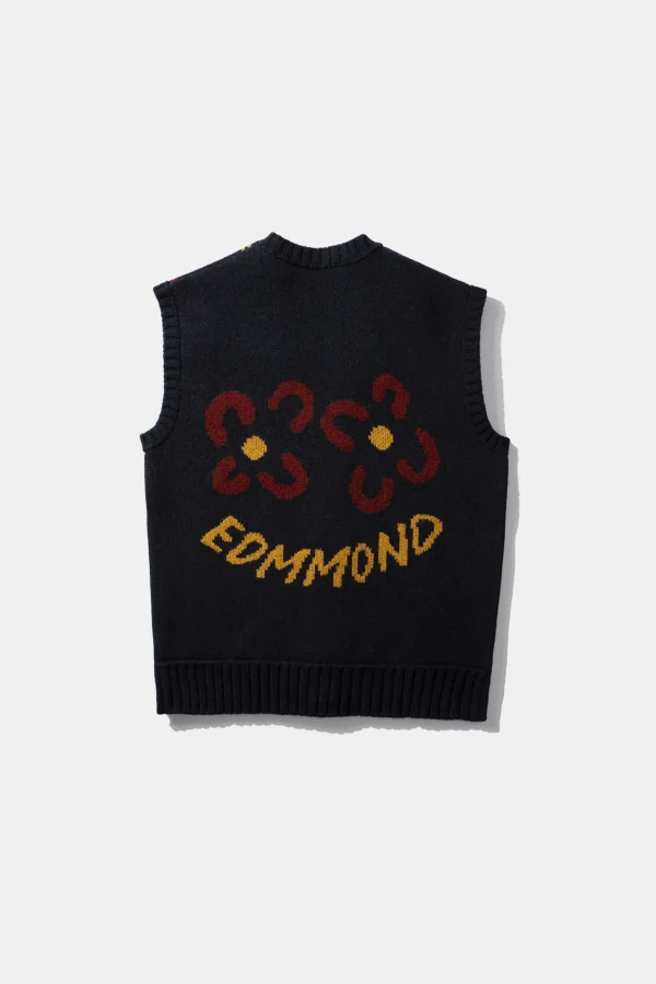 Online Edmmond Studios Argyle Vest Plain Navy