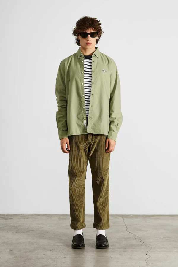 Flash Sale Edmmond Studios Bd Shirt Oxford Plain Olive