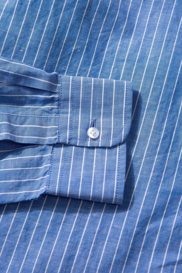 Hot Edmmond Studios Bold Shirt Vertical Stripes Blue