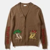Cheap Edmmond Studios Brioche Cardigan Plain Brown
