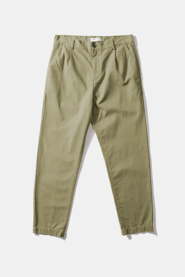 Best Edmmond Studios Chino Herringbone Plain Khaki