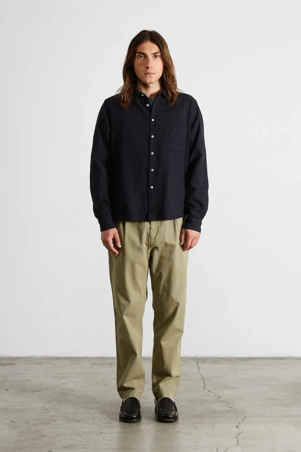 Best Edmmond Studios Chino Herringbone Plain Khaki