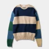 Outlet Edmmond Studios Clown Sweater Colour Block Navy