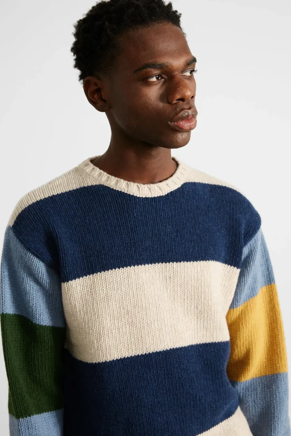Outlet Edmmond Studios Clown Sweater Colour Block Navy