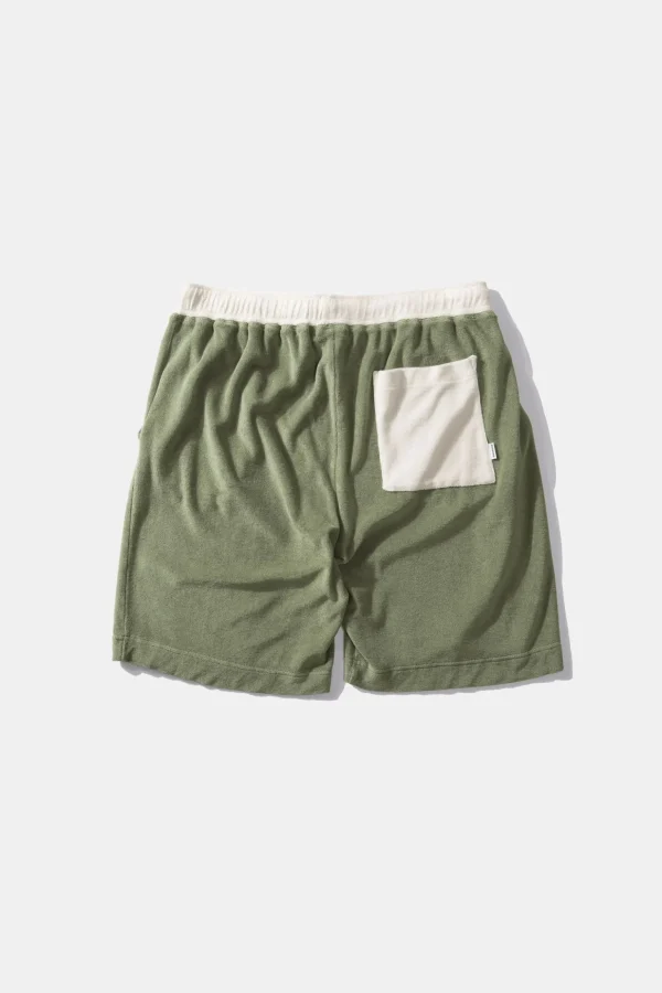 New Edmmond Studios Contrast Terry Shorts Plain Olive