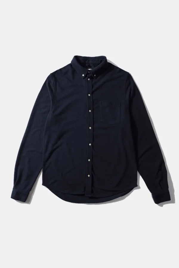 Sale Edmmond Studios Crisp Shirt Plain Navy