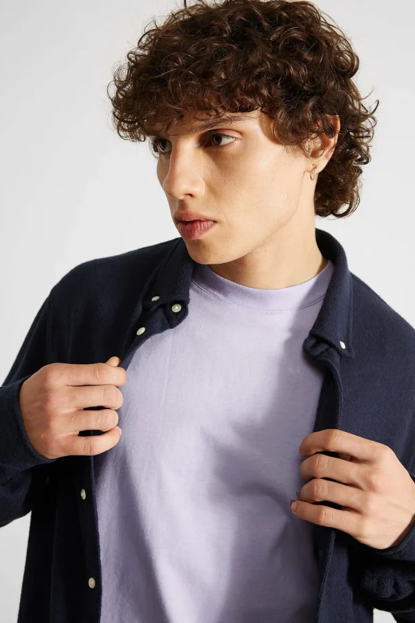 Sale Edmmond Studios Crisp Shirt Plain Navy