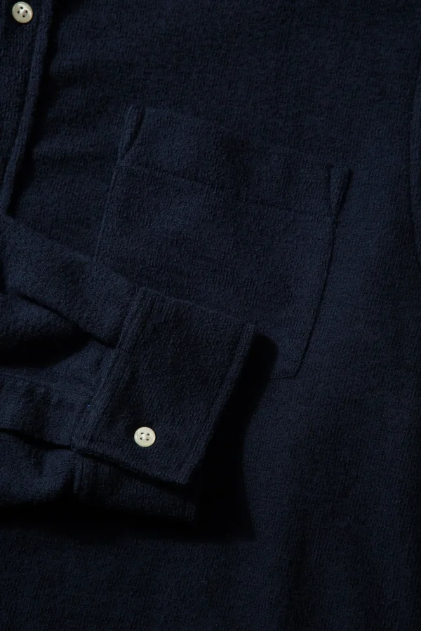Sale Edmmond Studios Crisp Shirt Plain Navy