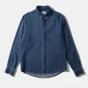 Fashion Edmmond Studios Day Shirt Denim Plain Stonewash