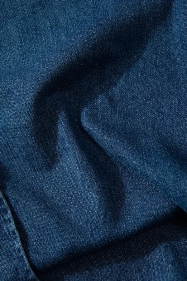 Fashion Edmmond Studios Day Shirt Denim Plain Stonewash