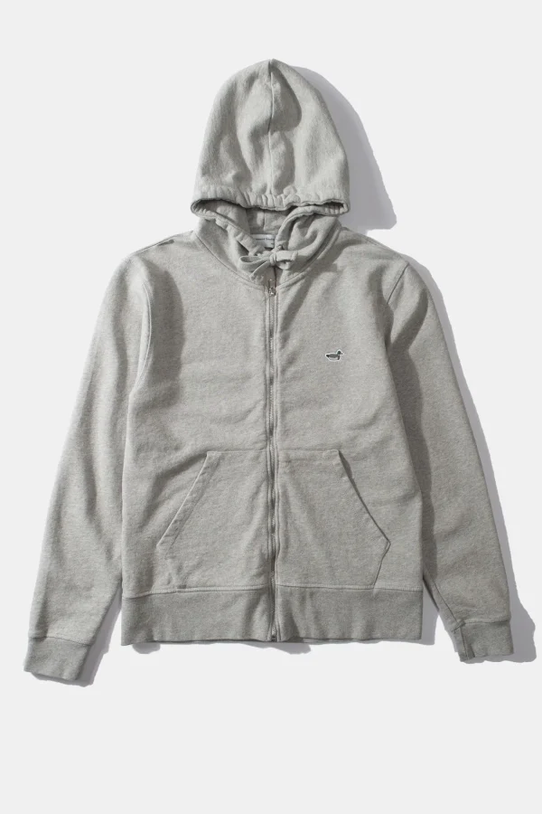Best Sale Edmmond Studios Duck Patch Zip Hoodie Plain Grey