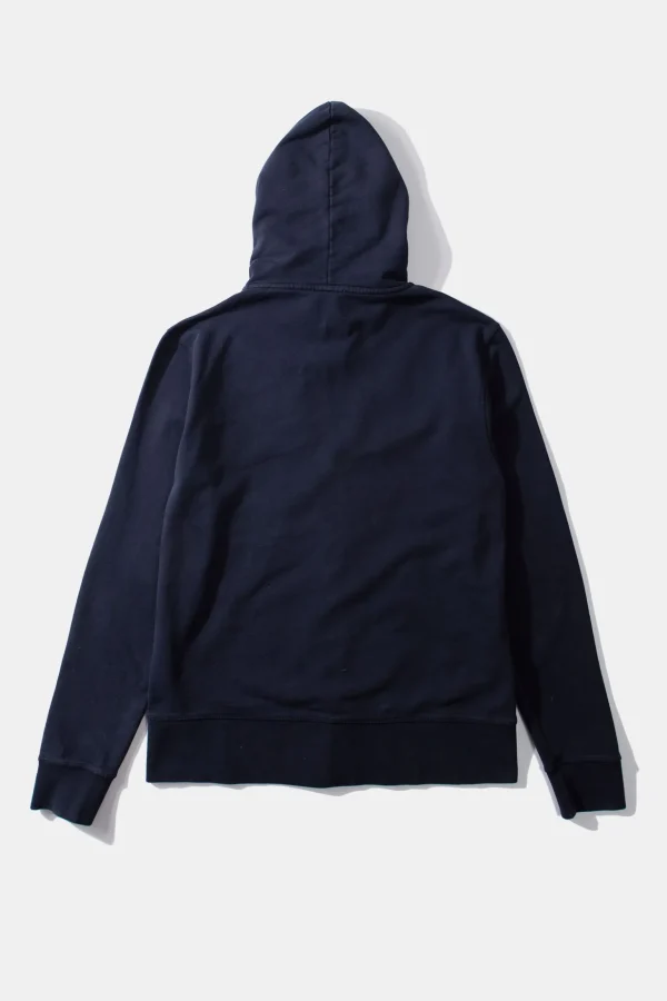 Shop Edmmond Studios Duck Patch Zip Hoodie Plain Navy