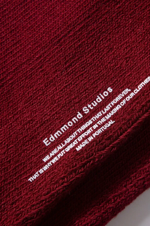 Fashion Edmmond Studios Duck Socks Plain Bordeaux
