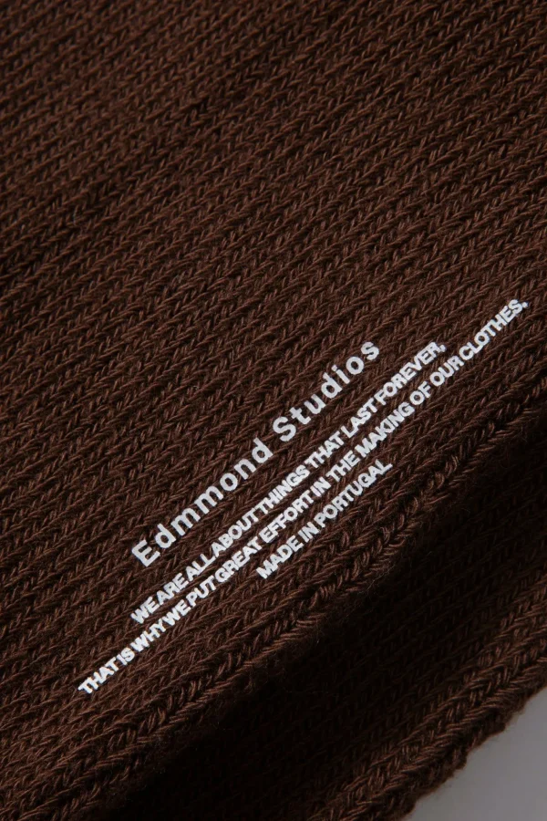 Shop Edmmond Studios Duck Socks Plain Dk Brown