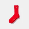 Fashion Edmmond Studios Duck Socks Plain Red