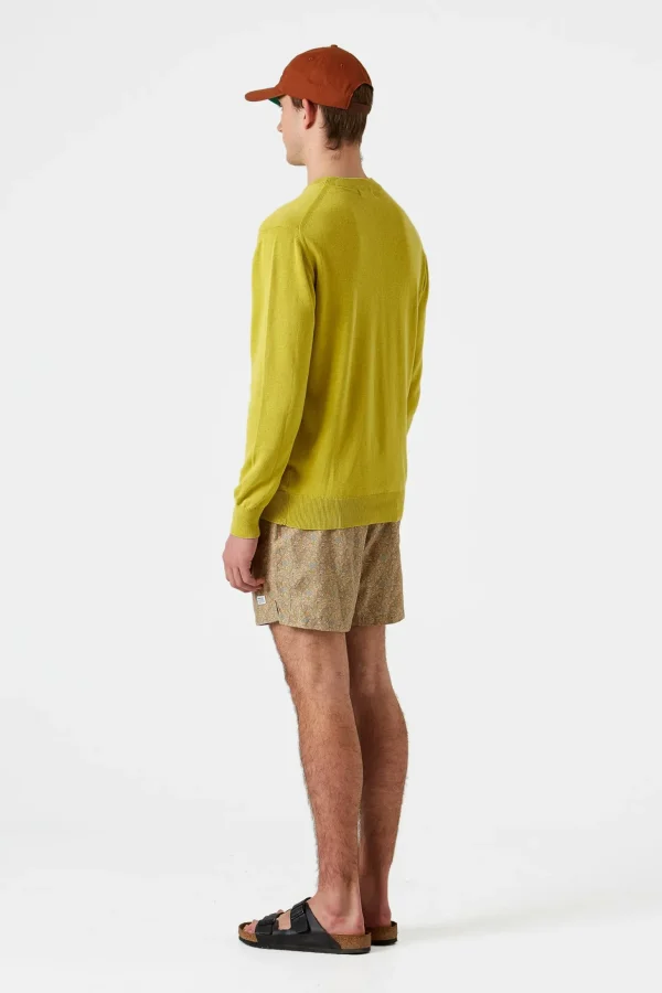 Sale Edmmond Studios Flax Sweater Plain Green