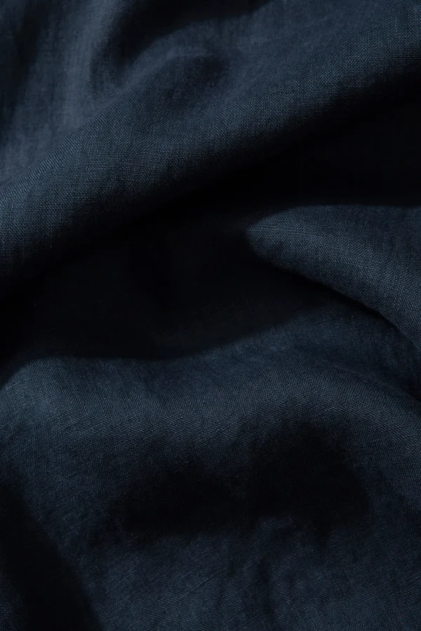 Store Edmmond Studios Linen Shirt Plain Navy