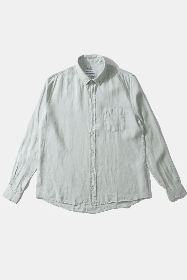 Best Edmmond Studios Linen Shirt Plain Sage