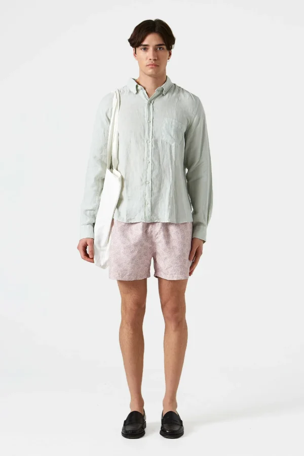Best Edmmond Studios Linen Shirt Plain Sage