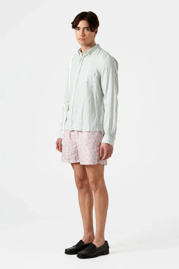 Best Edmmond Studios Linen Shirt Plain Sage