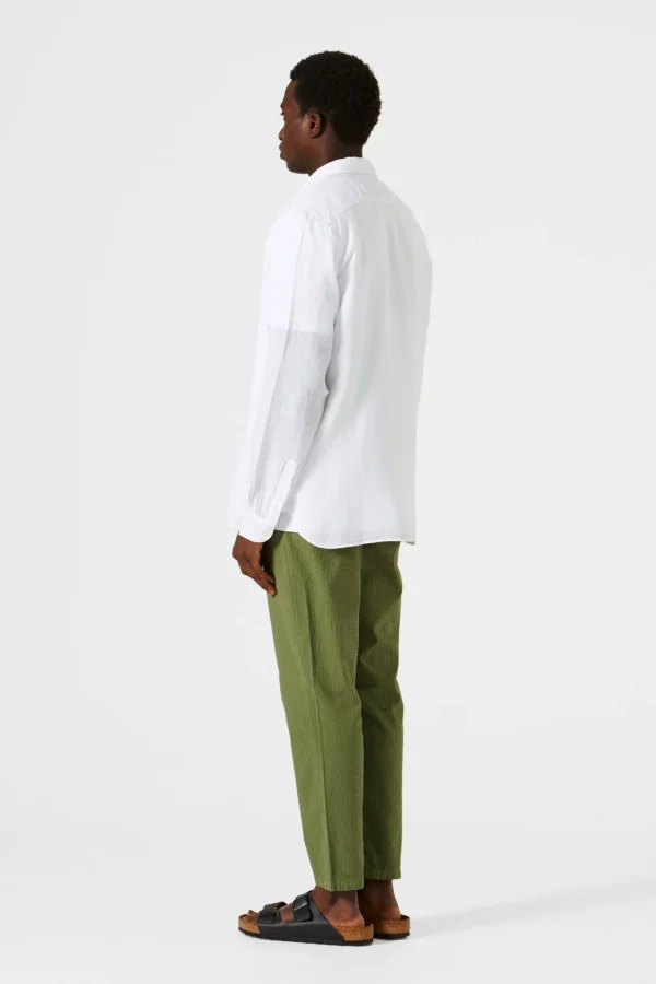 Sale Edmmond Studios Linen Shirt Plain White