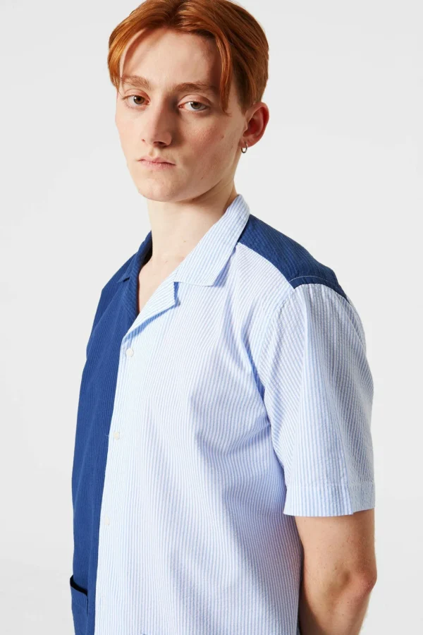 Hot Edmmond Studios Middle Shirt Colour Block Navy