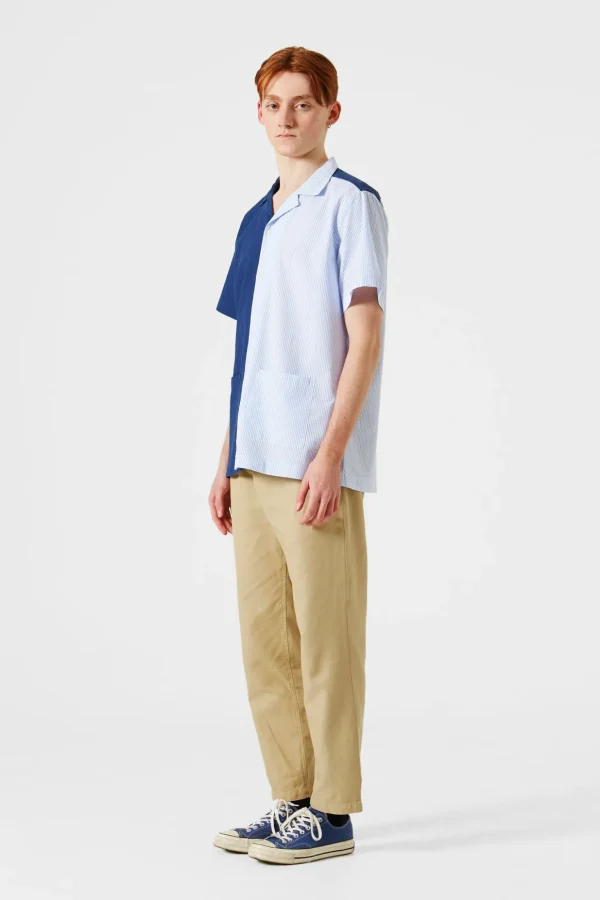 Hot Edmmond Studios Middle Shirt Colour Block Navy