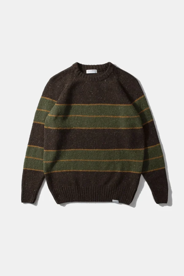 Flash Sale Edmmond Studios Multi Stripes Sweater Plain Brown