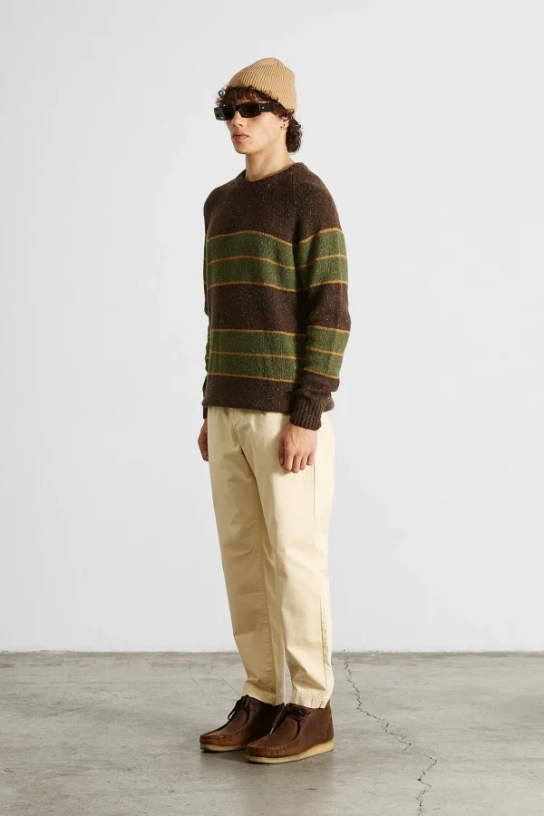 Flash Sale Edmmond Studios Multi Stripes Sweater Plain Brown