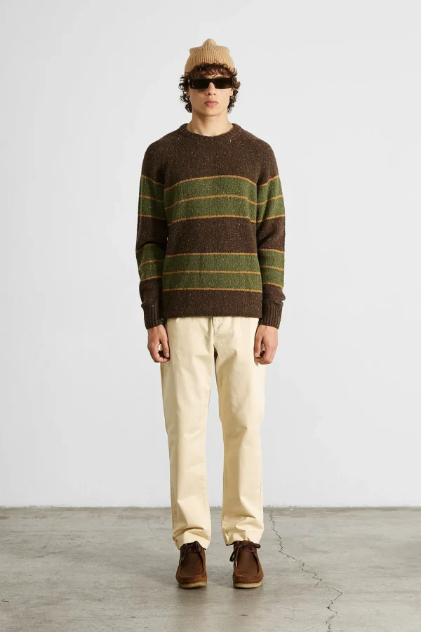 Flash Sale Edmmond Studios Multi Stripes Sweater Plain Brown