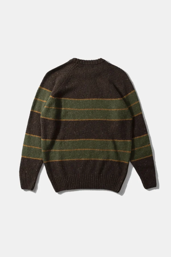 Flash Sale Edmmond Studios Multi Stripes Sweater Plain Brown