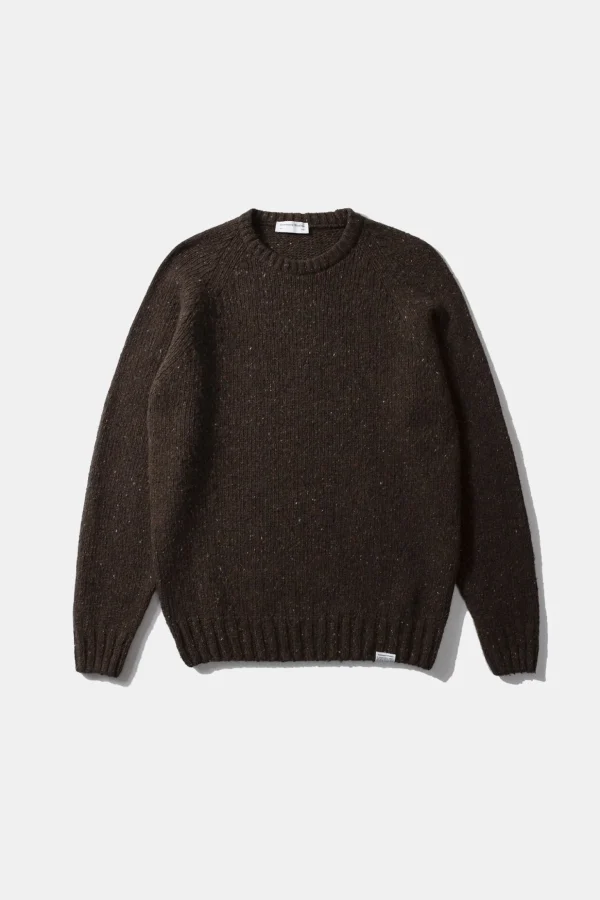 Shop Edmmond Studios Paris Sweater Plain Brown