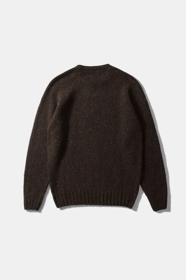 Shop Edmmond Studios Paris Sweater Plain Brown