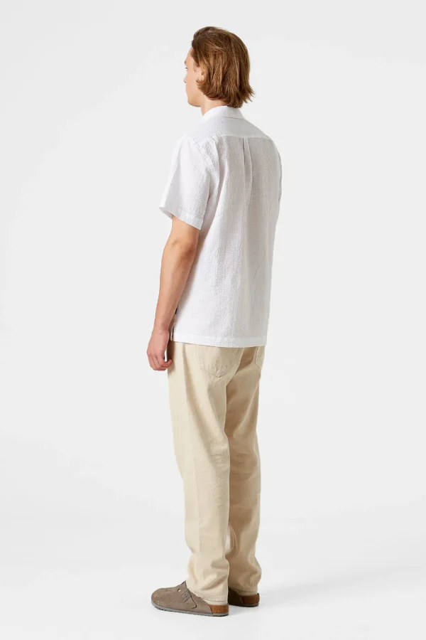 Best Edmmond Studios Polo Shirt Seersucker Plain White