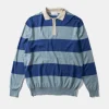 Store Edmmond Studios Rugby Knitted Polo Plain Blue
