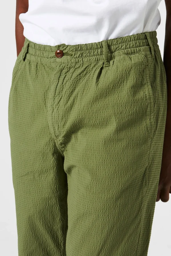 Cheap Edmmond Studios Seersucker Pants Plain Khaki