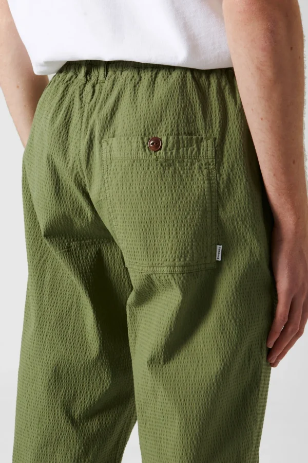 Cheap Edmmond Studios Seersucker Pants Plain Khaki