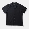Sale Edmmond Studios Seersucker Shirt Plain Navy