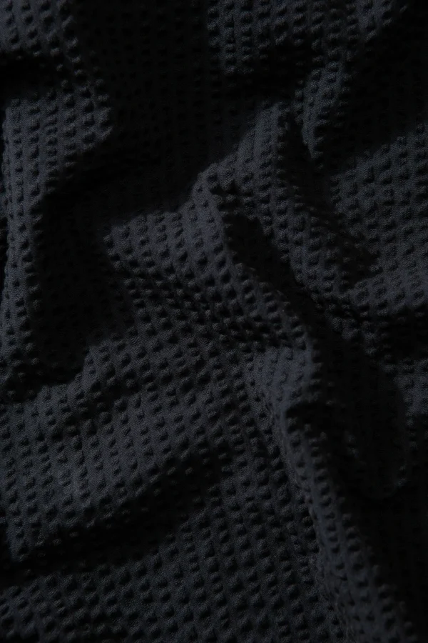 Sale Edmmond Studios Seersucker Shirt Plain Navy