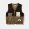 Hot Edmmond Studios Shearling Vest Plain Navy