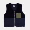 Best Sale Edmmond Studios Shearling Vest Plain Navy