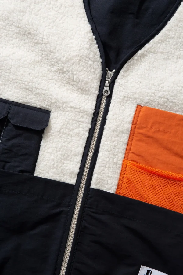 Fashion Edmmond Studios Shearling Vest Plain Off White