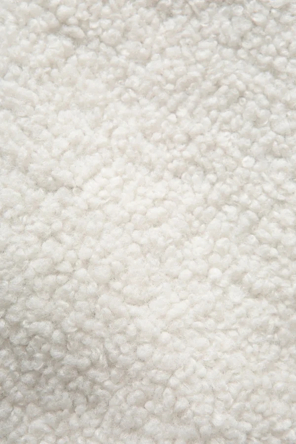 Fashion Edmmond Studios Shearling Vest Plain Off White