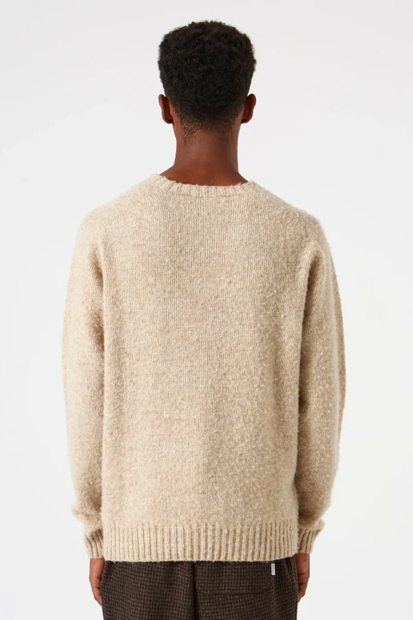 Shop Edmmond Studios Shetland Sweater Plain Beige
