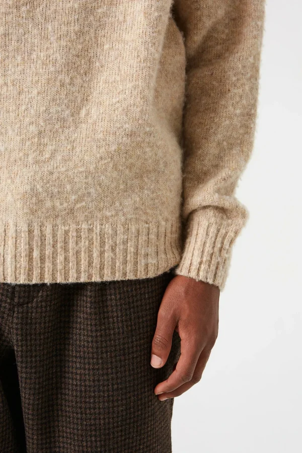 Shop Edmmond Studios Shetland Sweater Plain Beige