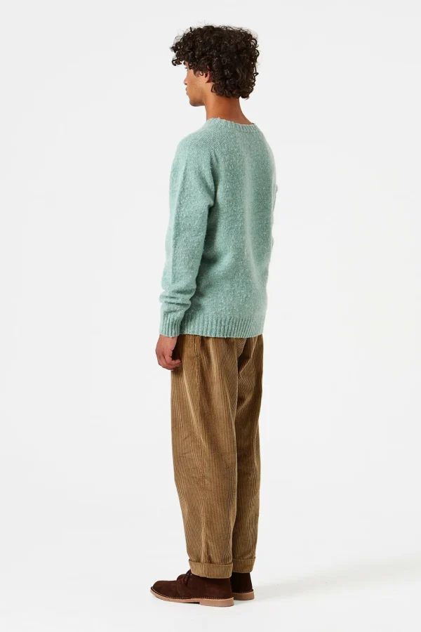 Online Edmmond Studios Shetland Sweater Plain Turquoise